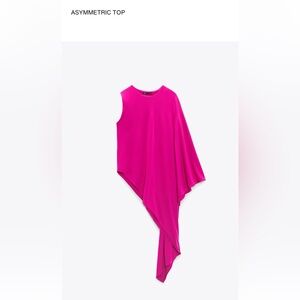 Zara one shoulder asymmetric top